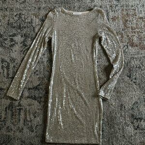 Silver Shimmering Party Dress